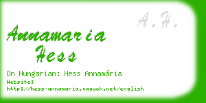 annamaria hess business card